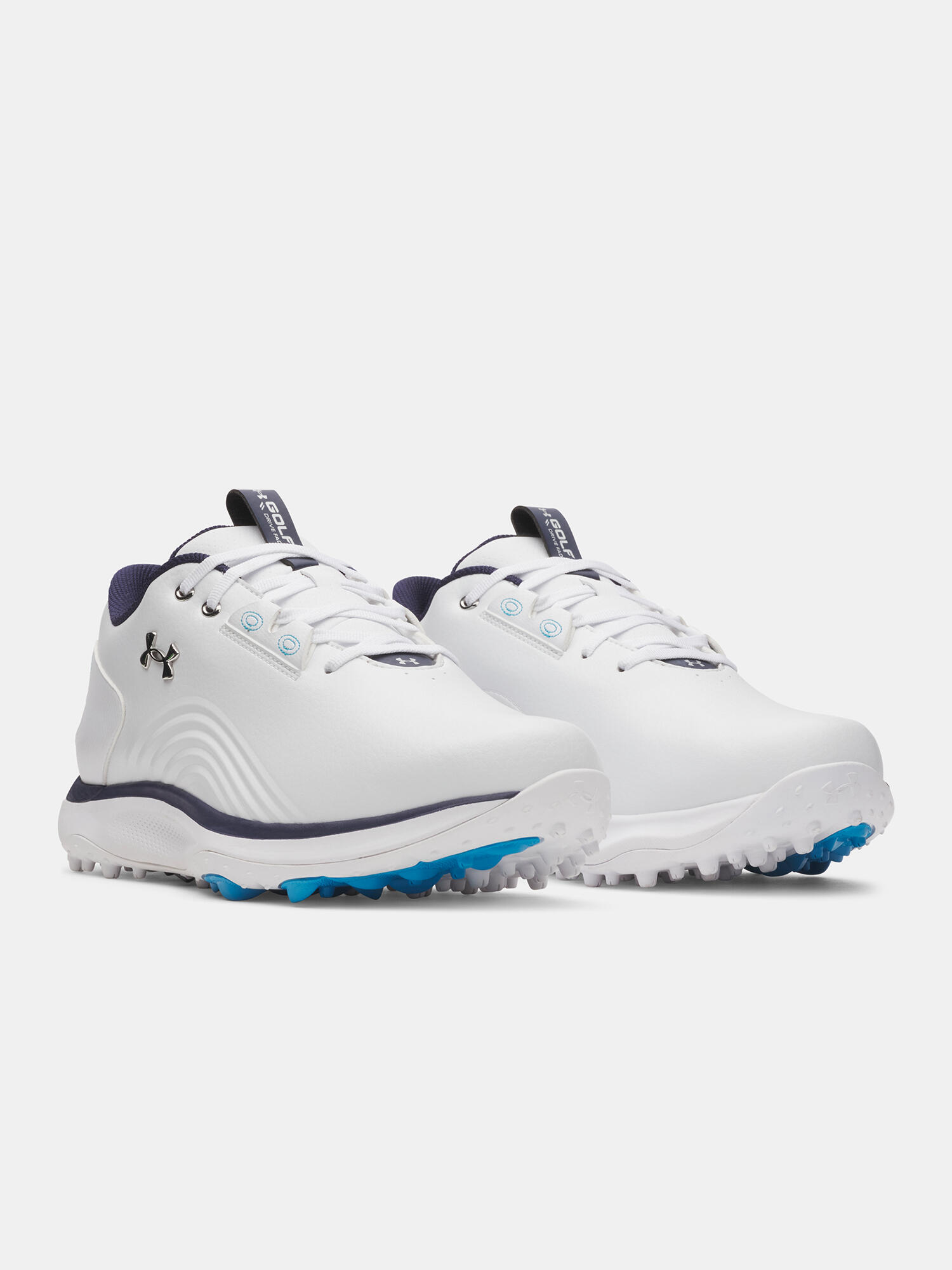 Chaussures de golf pour homme Under Armour Drive Fade 2 SL, blanches 3/5