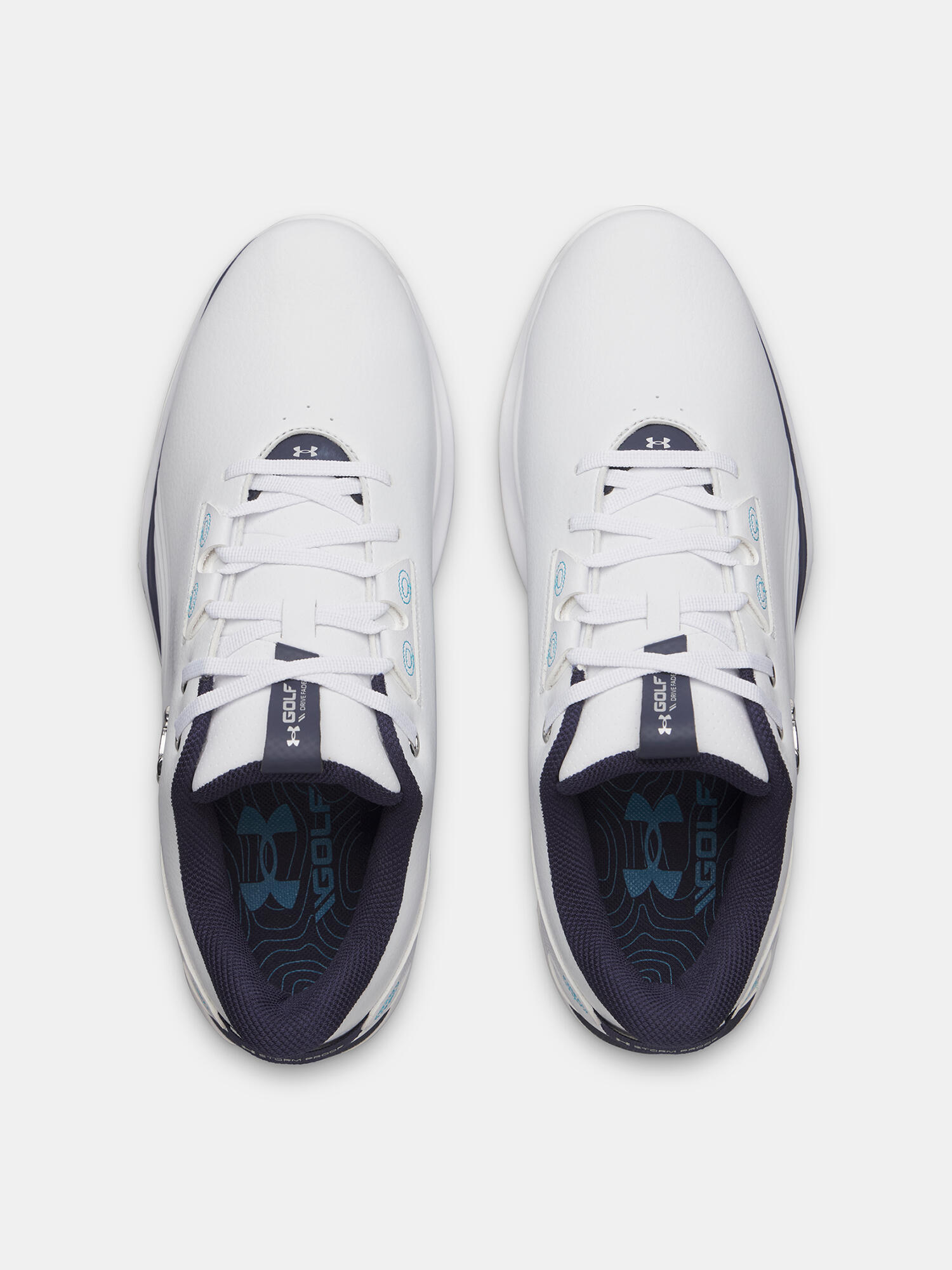 Chaussures de golf pour homme Under Armour Drive Fade 2 SL, blanches 5/5