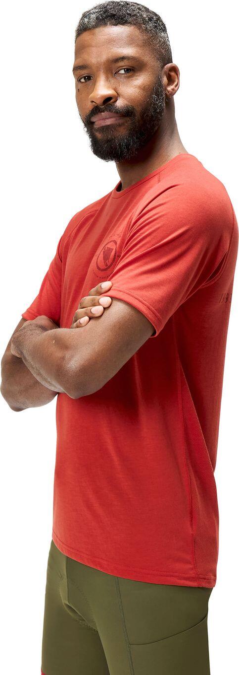 T-Shirt Technique Endura Loop Rouge Homme 2/6