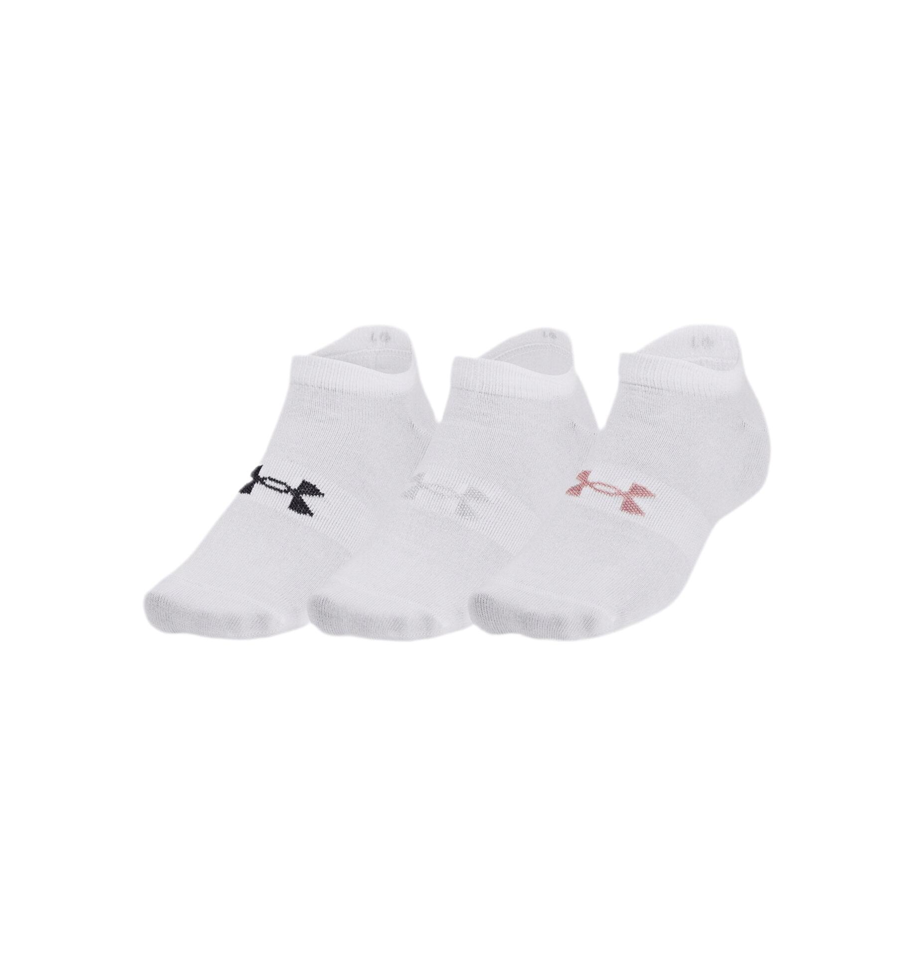 Chaussettes invisibles Under Armor Essential blanches (3X) 1/1