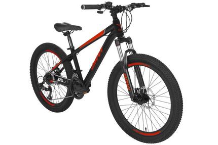 Kinderfiets 24″ Davi Montaro aluminium 21 versnellingen 130-160 rood/zwart