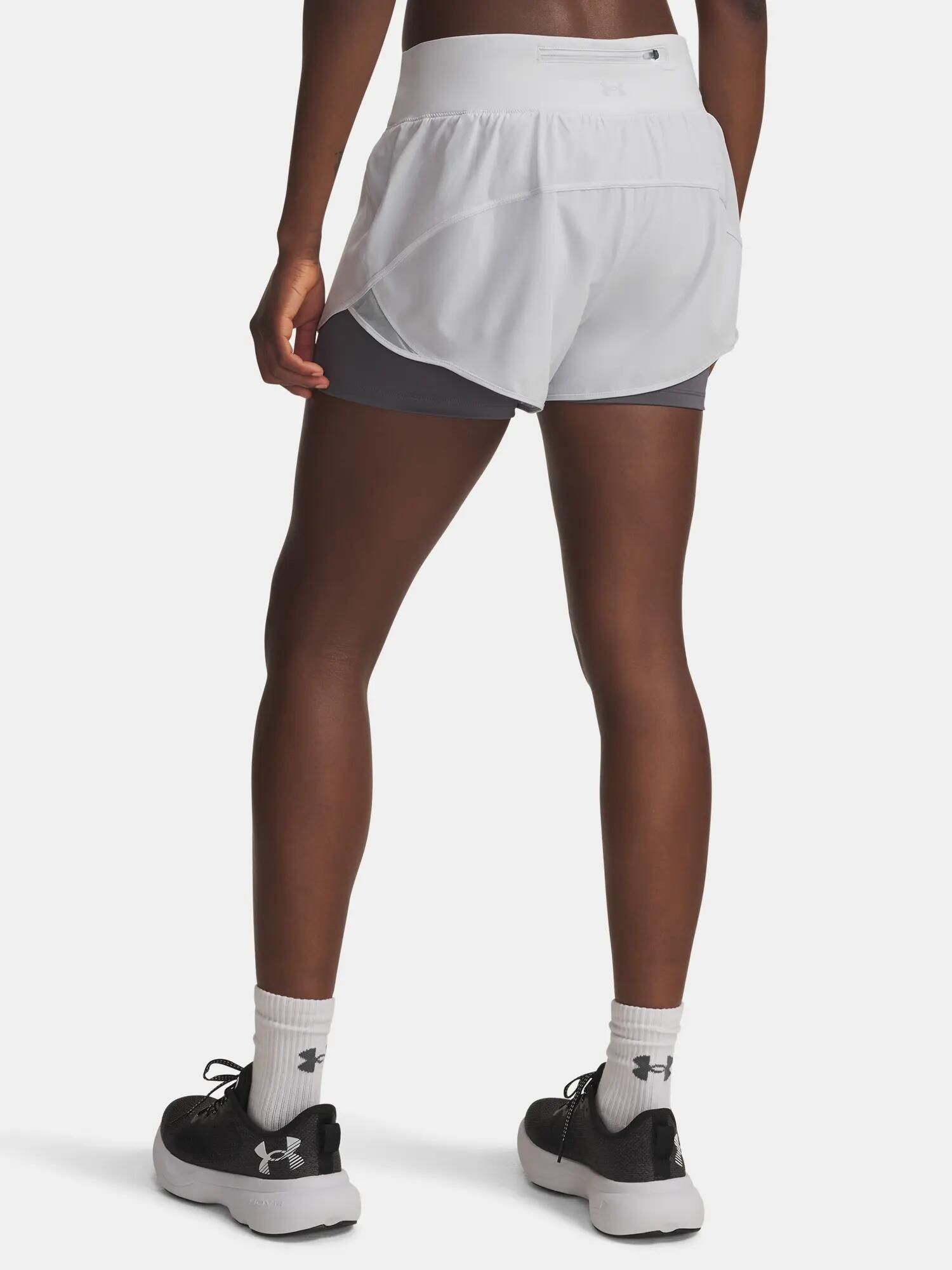 Pantaloni corti donna Under Armour UA Launch Pro 3in 2in1-GRY 2/4