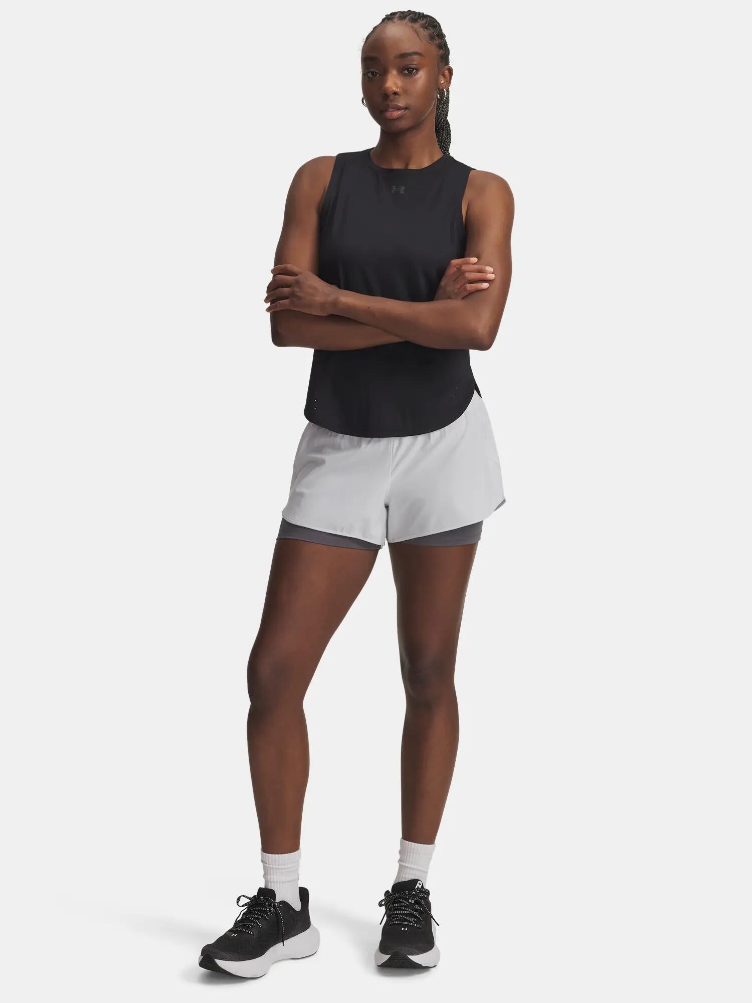 Pantaloni corti donna Under Armour UA Launch Pro 3in 2in1-GRY 4/4