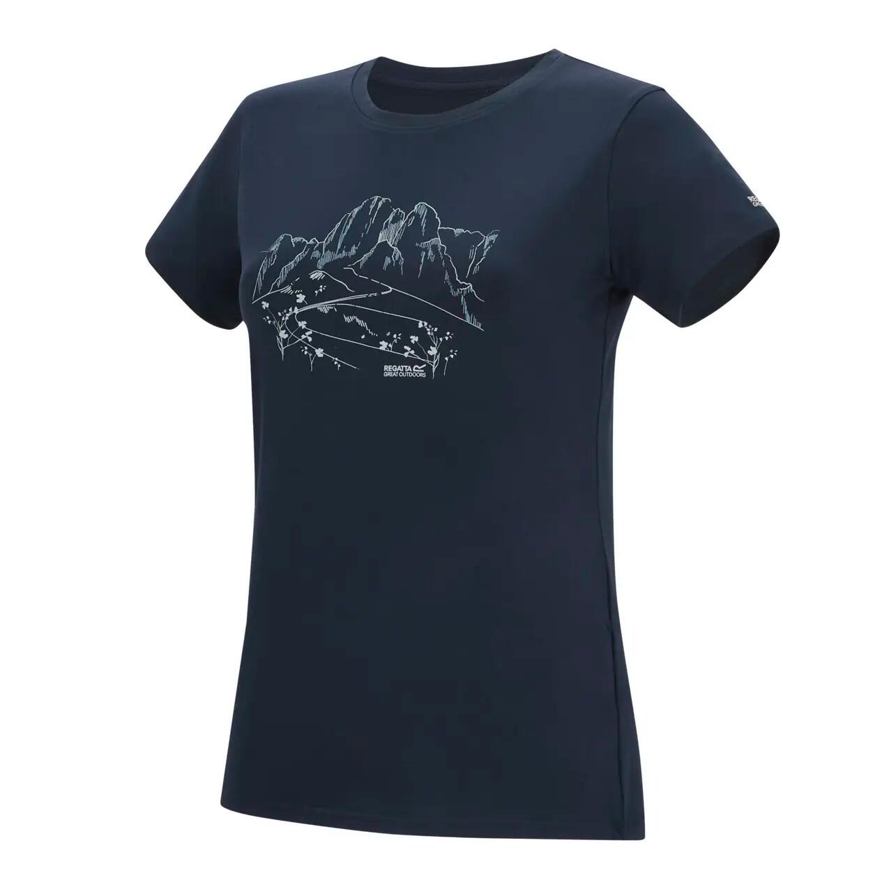 T-shirt stretch femme Regatta Fingal 3/4