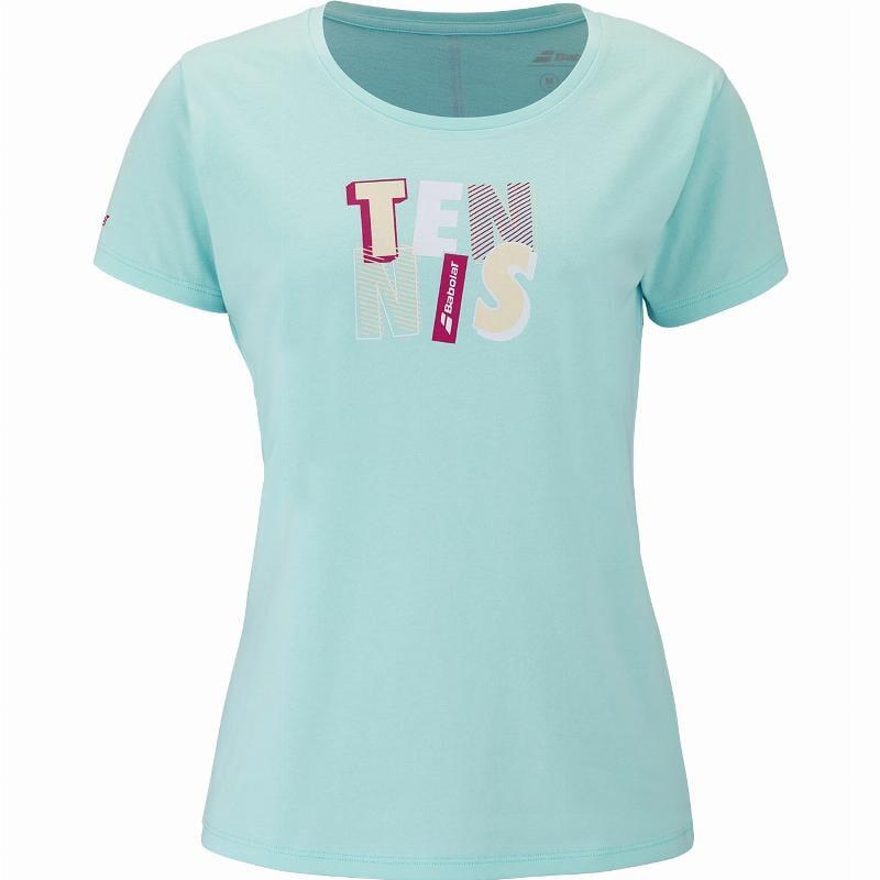 Camiseta Babolat Exercise Message Azul Claro Mujer 1/5