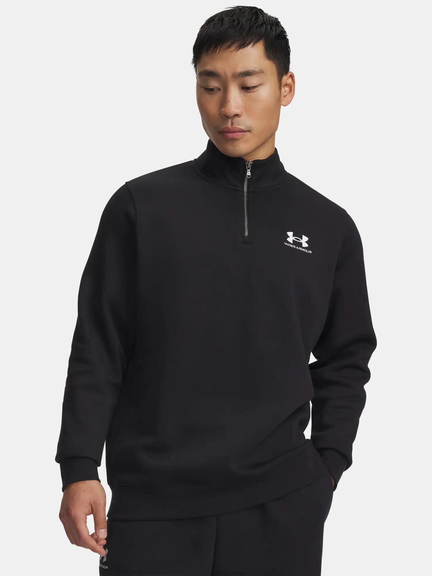 Férfi pulóver Under Armour UA Icon Fleece 1/4 Zip-BLK 1/3