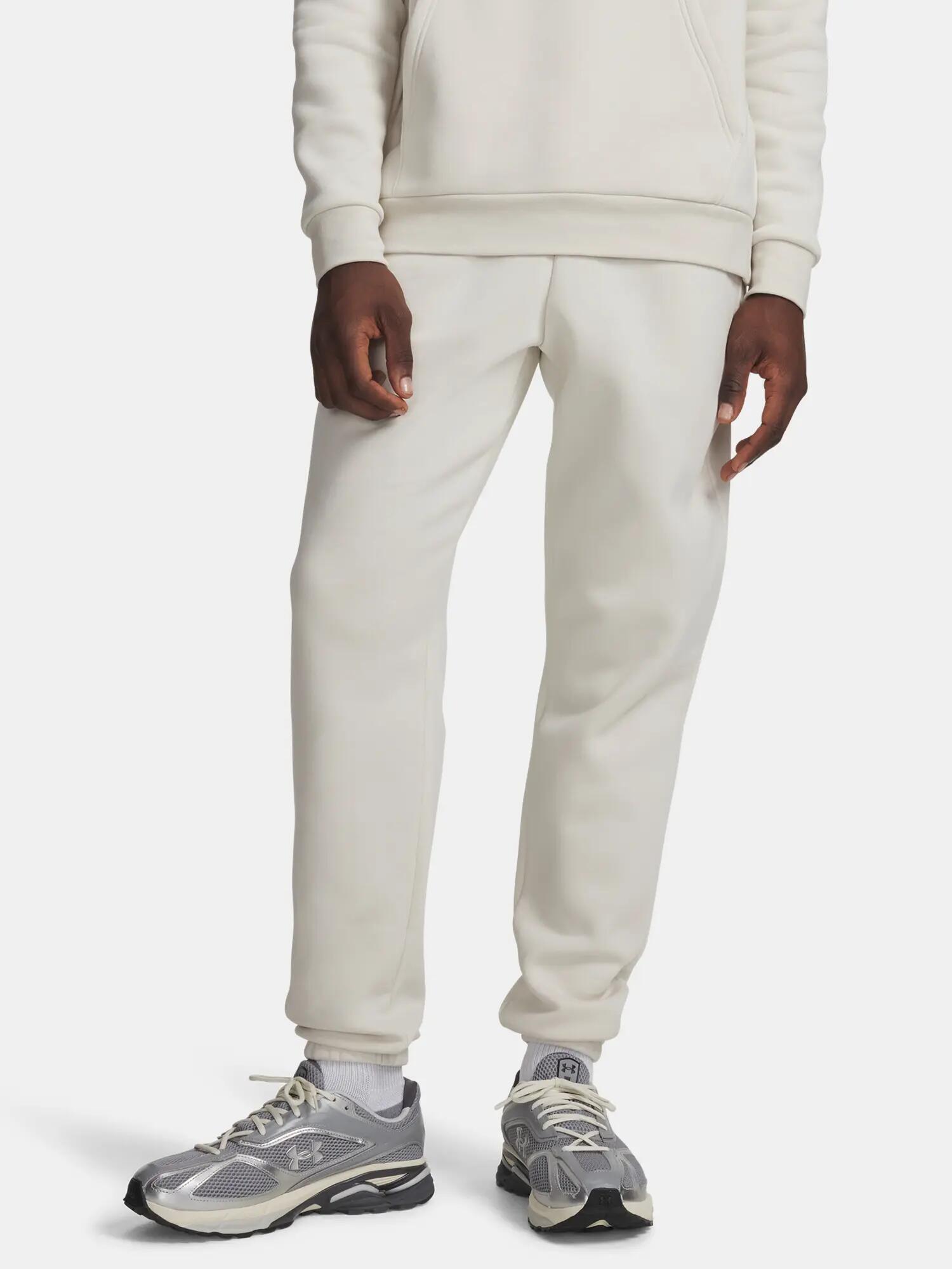 Férfi melegítőnadrág Under Armour UA Icon Fleece Jogger-WHT 1/3