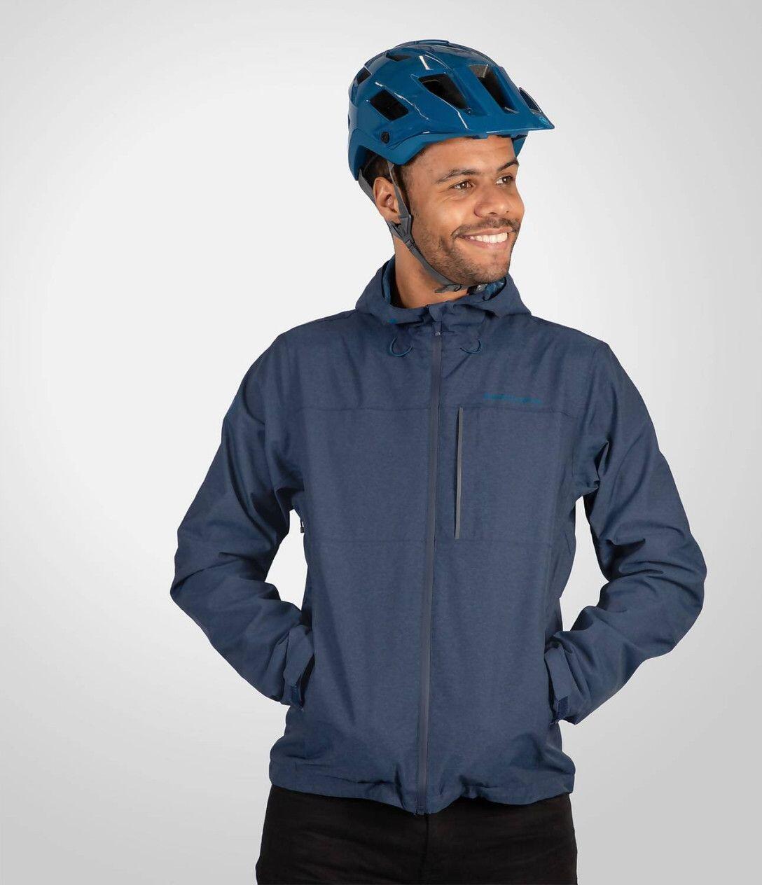 Wasserdichte Jacke Endura Hummvee Marineblau 3/7