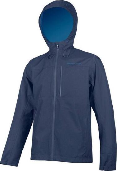 Herren Hardshell-Kapuzenjacke Mit Sturmlasche Hinter Dem Frontreißverschluss