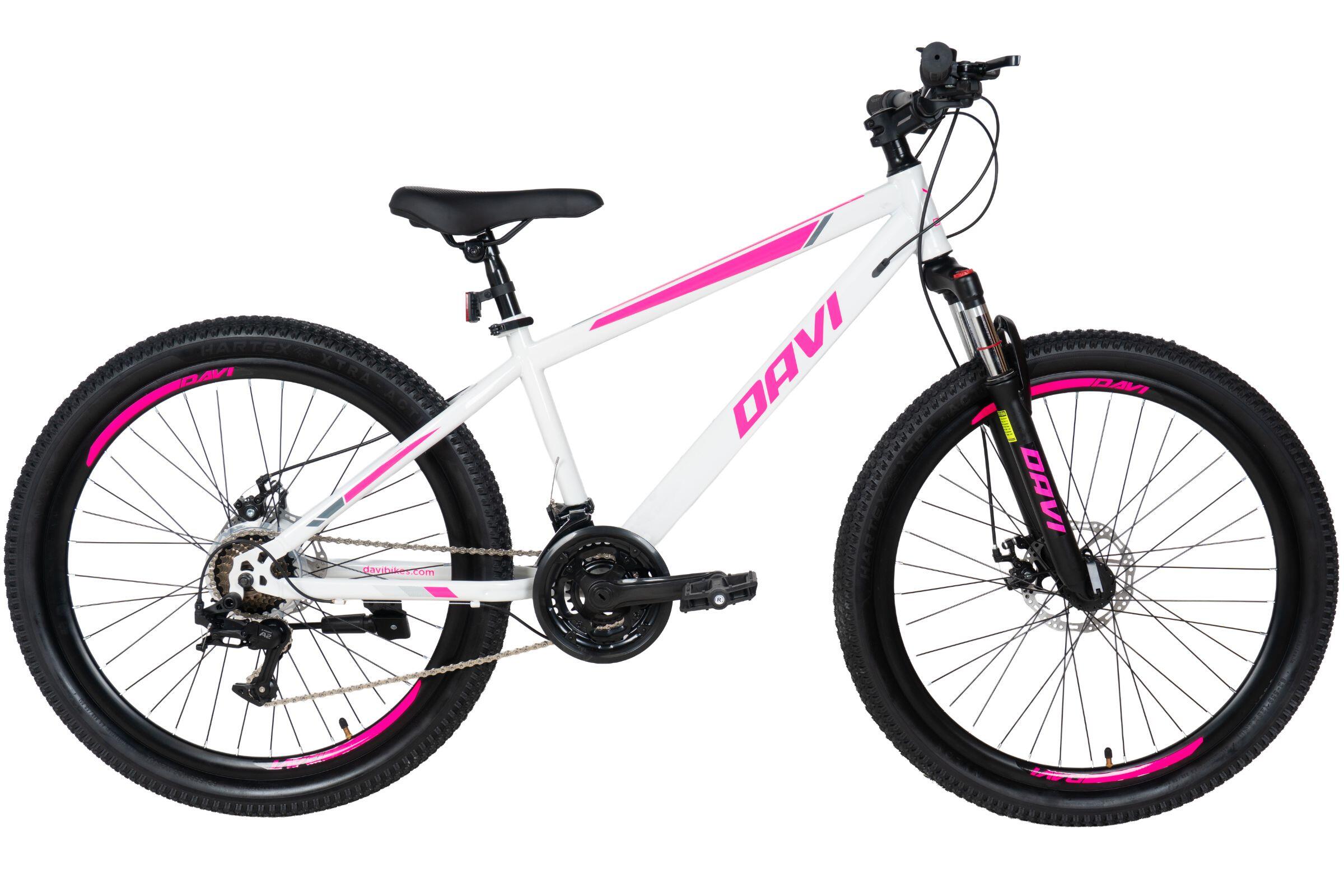 MTB 26″ Davi Bonita Aluminium 21 Gänge 145-170 Weiß/Rosa 2/7