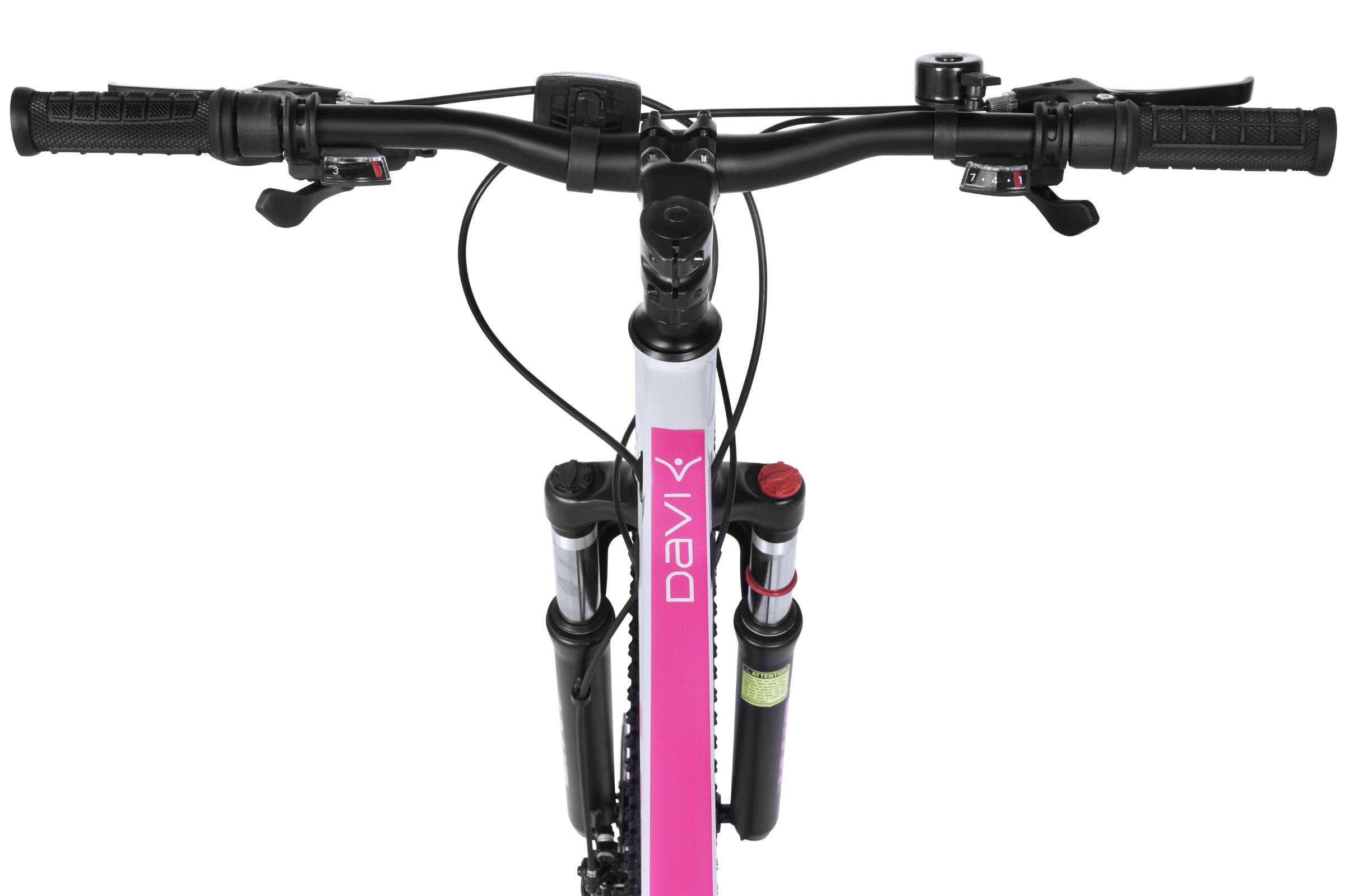 MTB 26″ Davi Bonita Pro Aluminium 21 Gänge 145-170 Weiß/Rosa 5/7