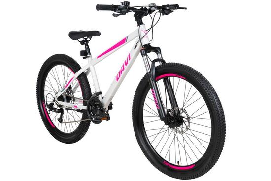 VTT 26″ Davi Bonita Pro aluminium 21 vitesses 145-170 blanc/rose