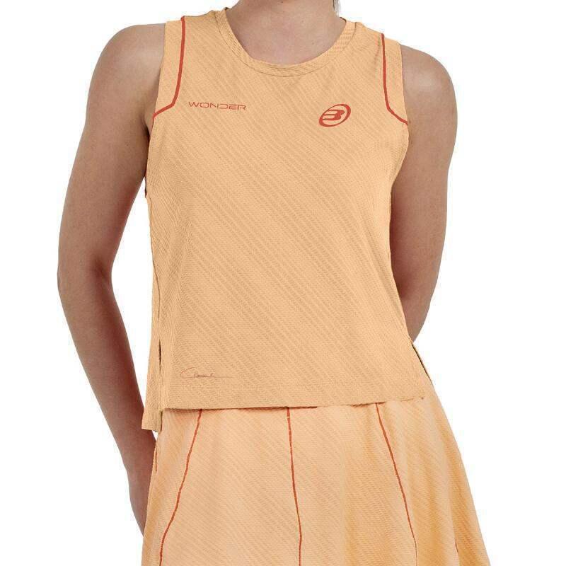 Camiseta Bullpadel Claudia Fernandez 26V Naranja Pastel 2/5