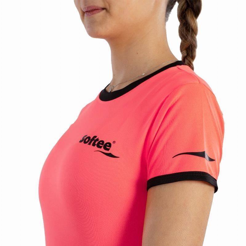 Camiseta Softee Galaxy Coral Fluor Negro Mujer 2/5