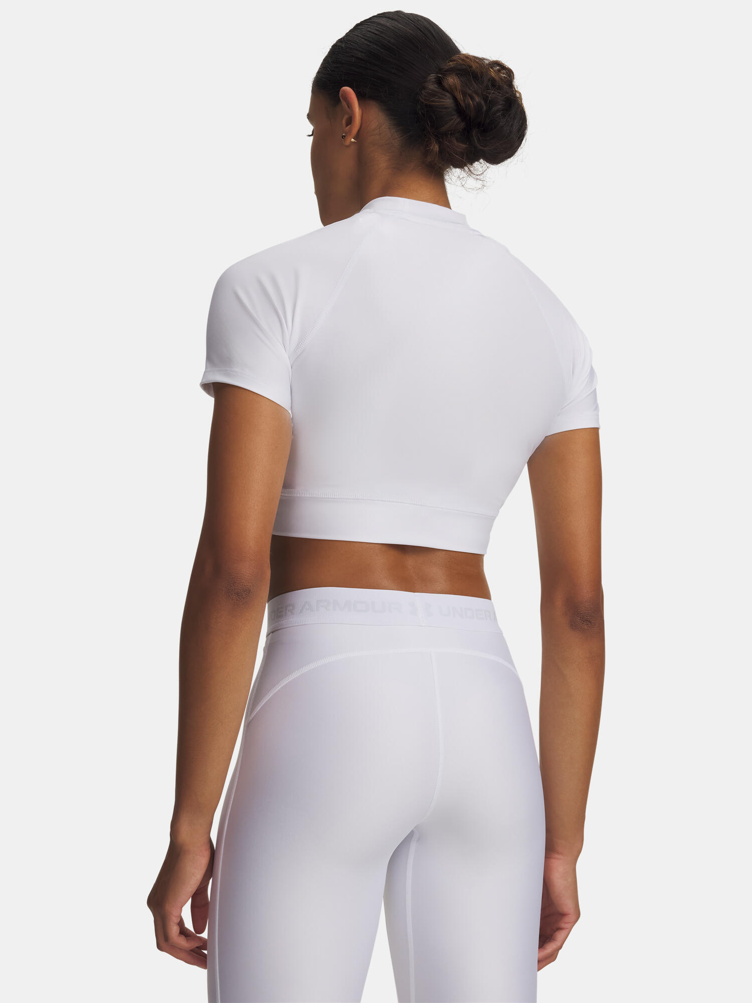 Camiseta Under Armour HeatGear Crop Mock SS-WHT 2/3