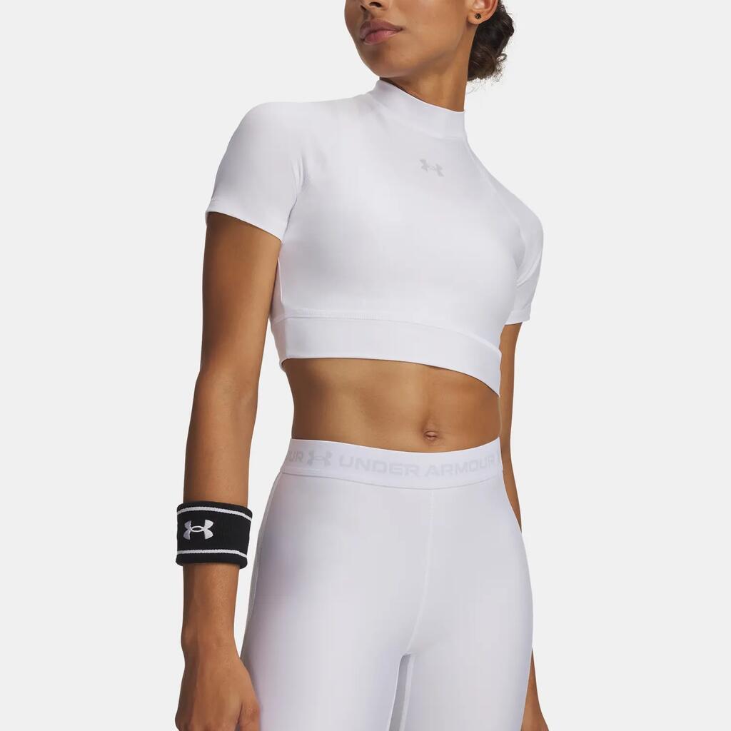 Women's Under Armour HeatGear Crop Mock Training T-Shirt