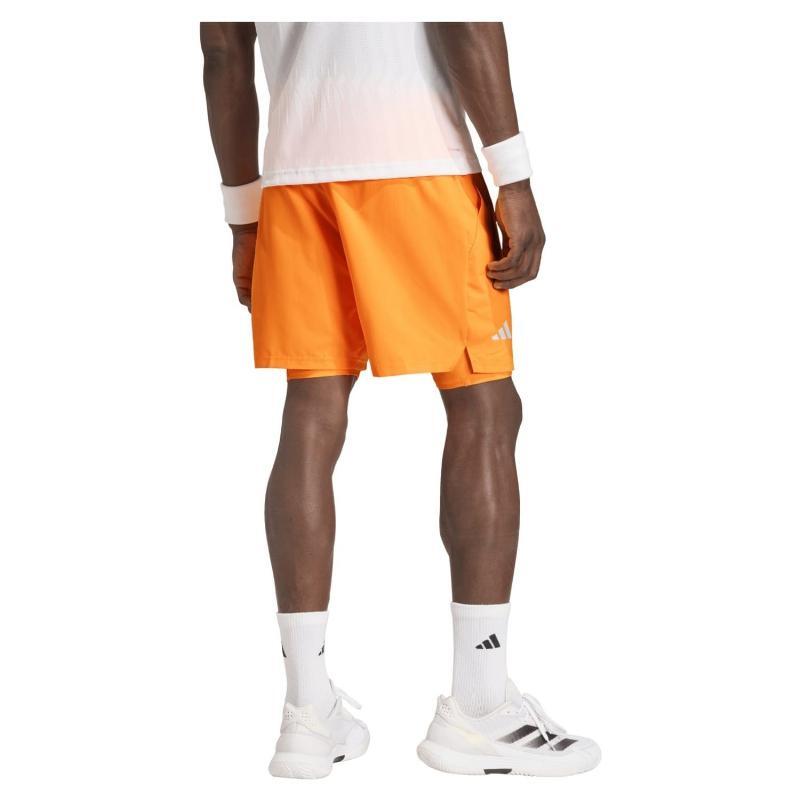 Shorts Laranja Adidas Club 2 em 1 5/5