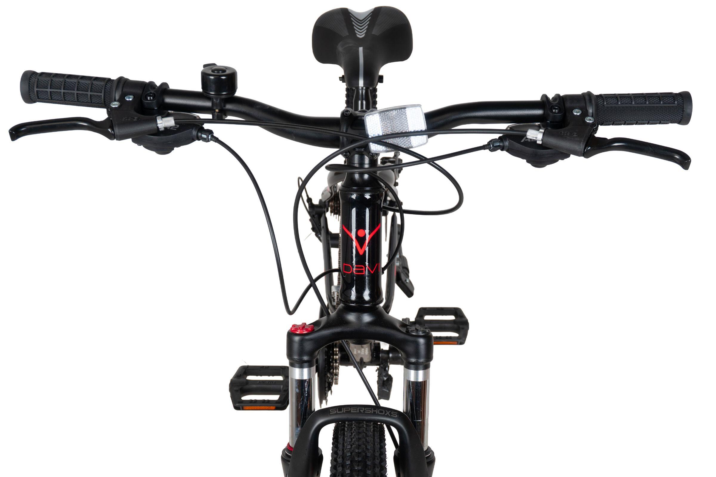Rower górski MTB Davi Terrano Pro 26", 145-170 cm, 21 biegów, czarny/czerwony 3/7