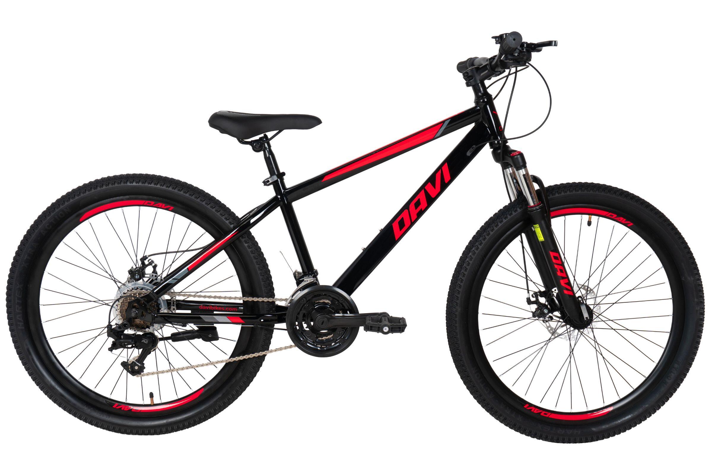 Rower górski MTB Davi Terrano Pro 26", 145-170 cm, 21 biegów, czarny/czerwony 2/7