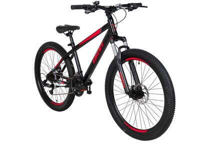 VTT 26″ Davi Terrano Pro aluminium 21 vitesses 145-170 noir/rouge