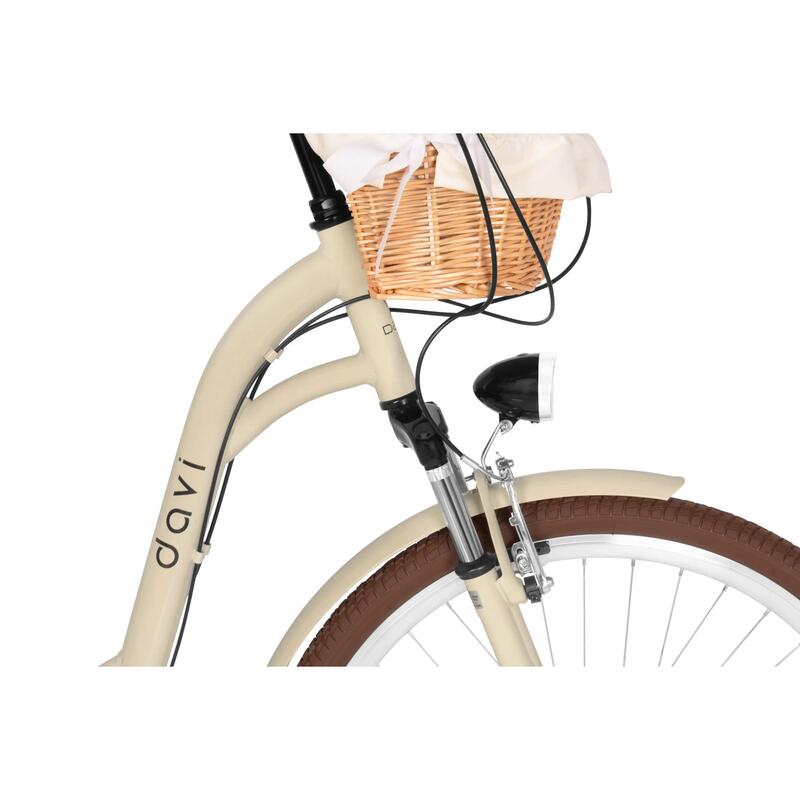 Bicicletă damă 28" Davi Maria Trend aluminiu 7 viteze Shimano 160-185 bej