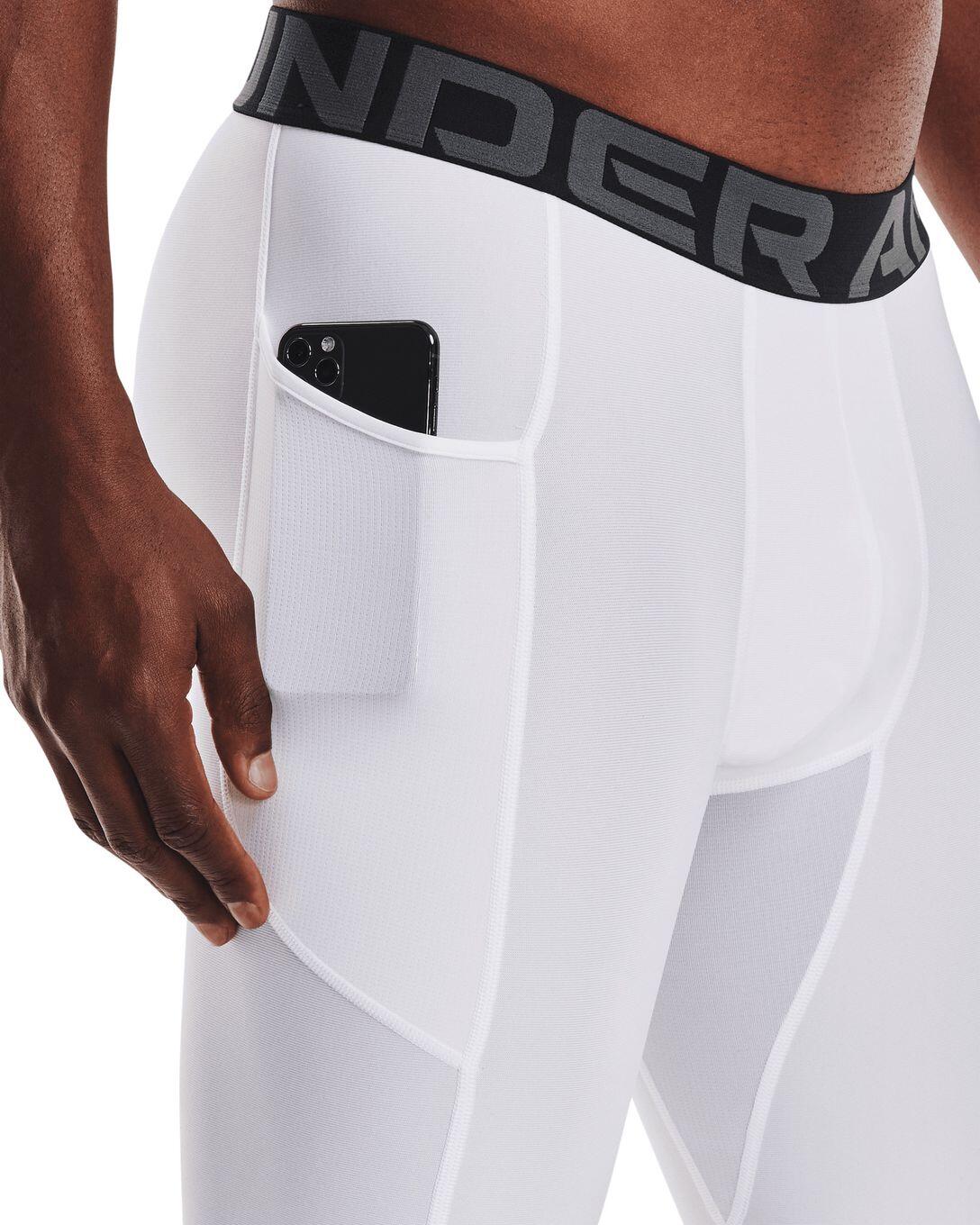 Pantaloncini Under Armour HeatGear Compression Uomo Bianco 3/6