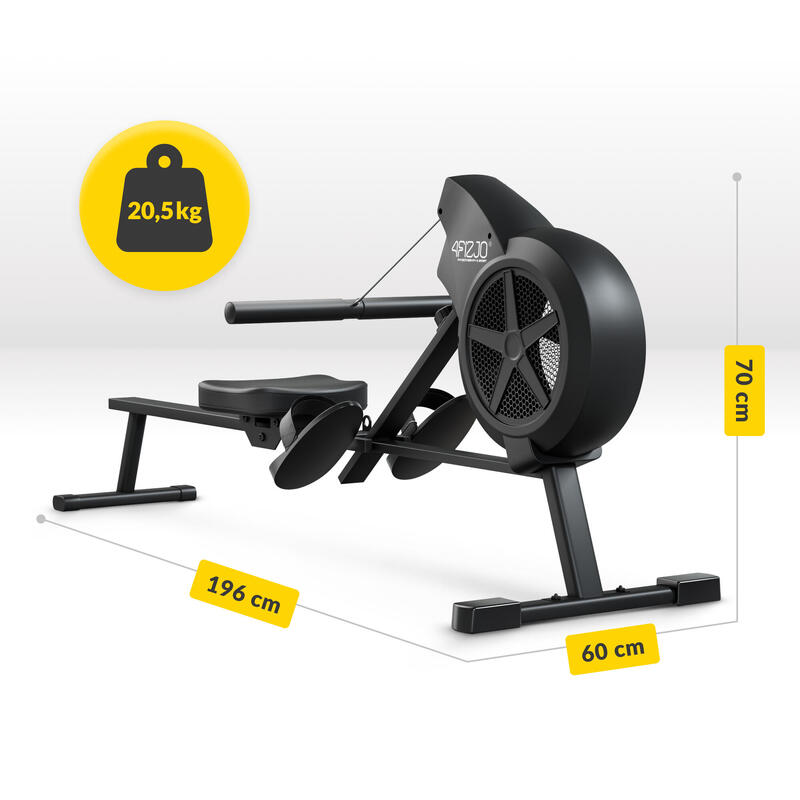 Aparat de vâslit magnetic cu rezistență pe aer MY-PRO 4FIZJO pentru antrenament