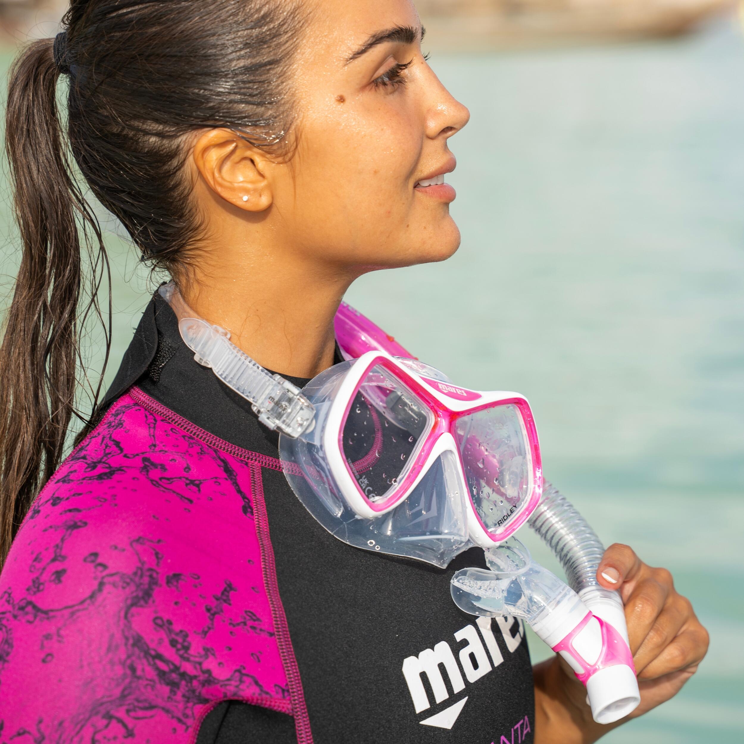 Snorkelcombo Volwassenen Ridley Masker Midden Groot Semi-Droge Snorkel Silicone 3/3