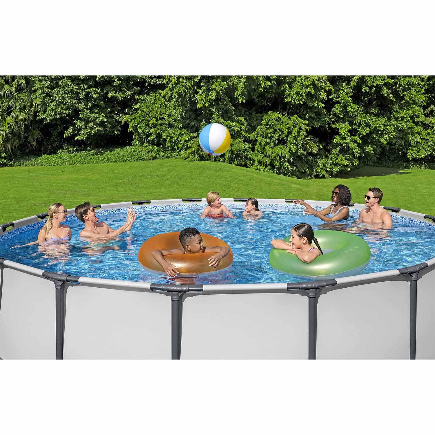 Basen stelażowy ogrodowy Bestway okrągły rodzinny 457x122 cm zestaw 11w1 4/7