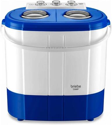 Tragbare Waschmaschine mit Schleuder für Camping, 3kg, 2 Fächer, Briebe Camp