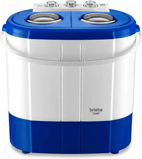 Tragbare Waschmaschine mit Schleuder für Camping, 3kg, 2 Fächer, Briebe Camp