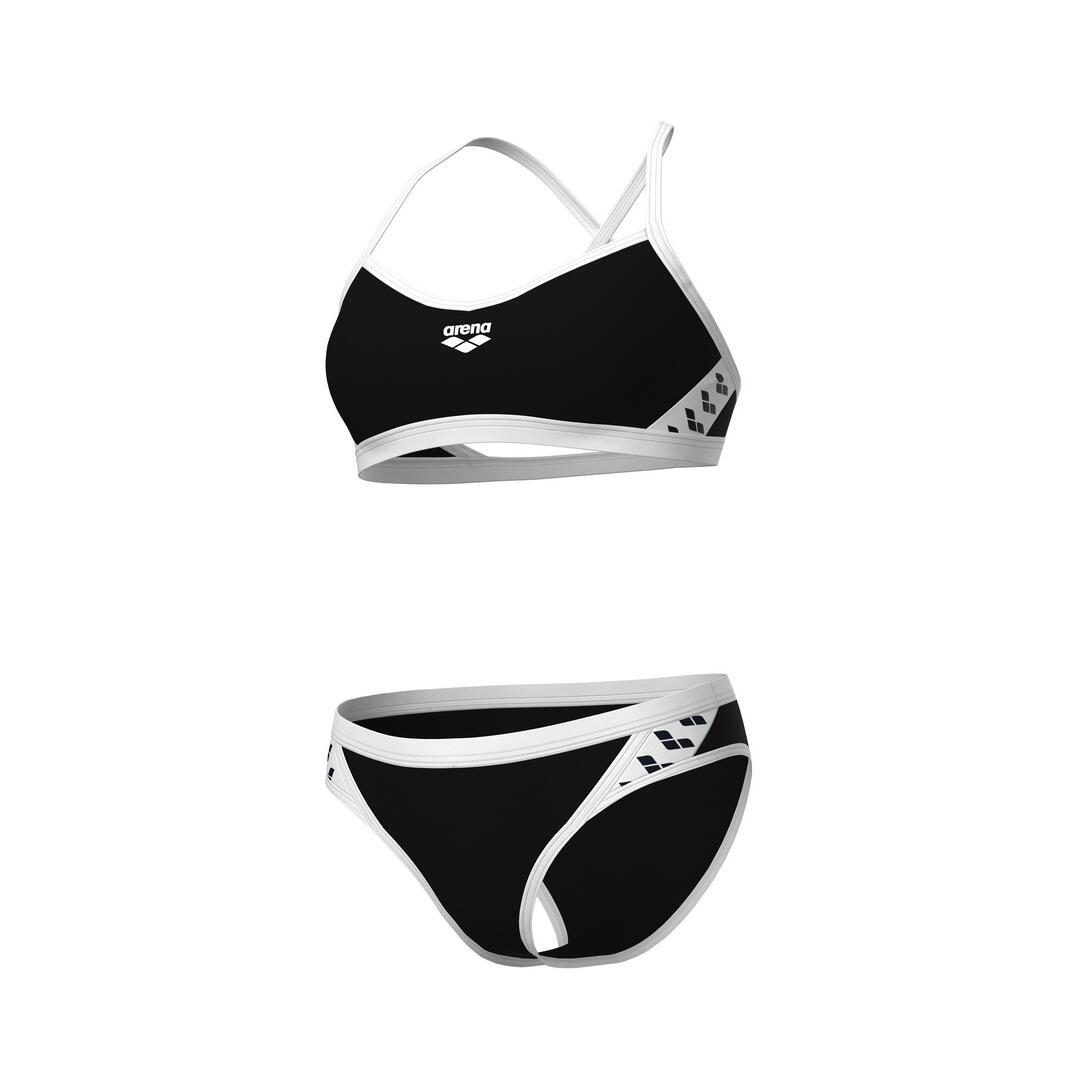 Bikini Arena Icons Uni Noir/Blanc Femme 6/7