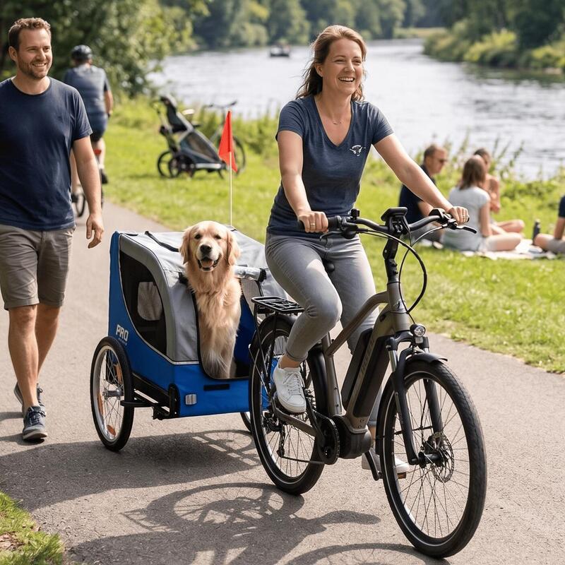 Remorcă pentru câini Remorcă pentru câini – pliabilă – Deluxe – Max. 30 kg