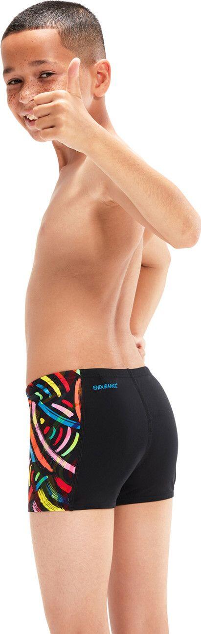 Maillot de Bain Enfant Speedo Eco+ Dig Panel Aquashort Noir Rouge 3/5