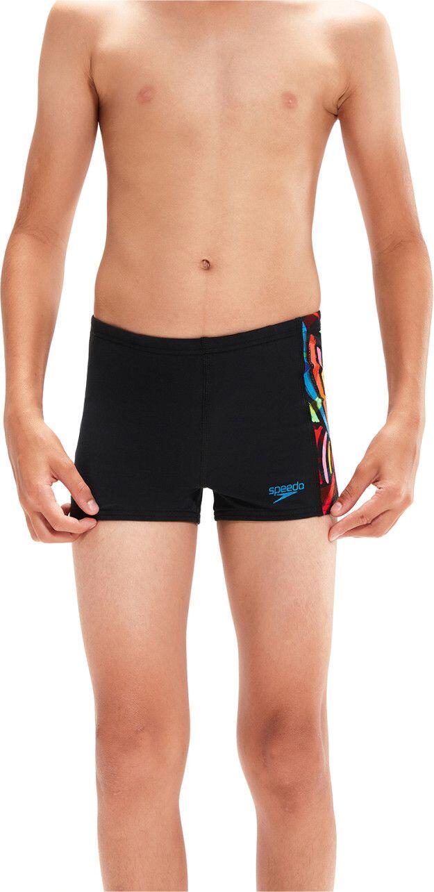 Maillot de Bain Enfant Speedo Eco+ Dig Panel Aquashort Noir Rouge 2/5