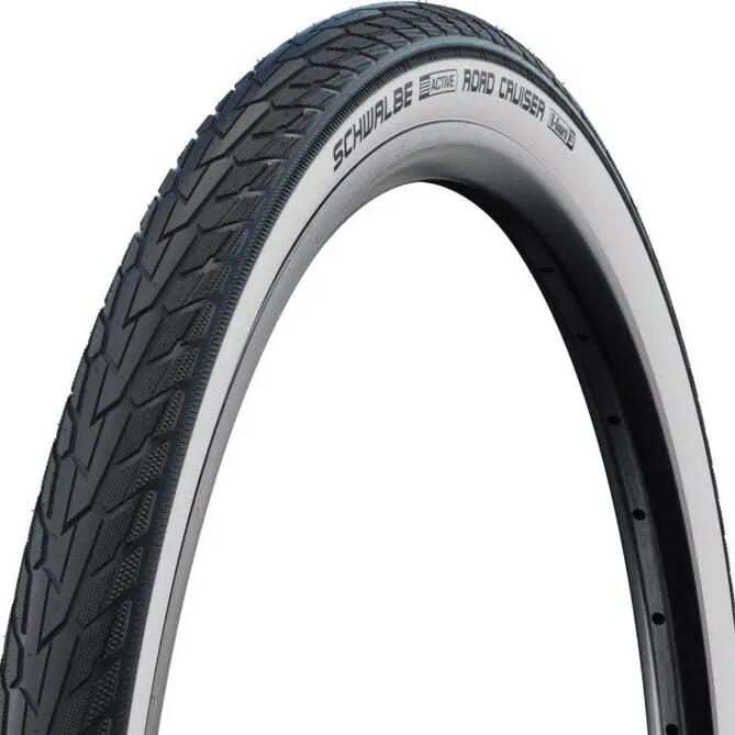 Schwalbe Road Cruiser 700 mm Tire Tubetype Wired K-Guard Green Compound White Si