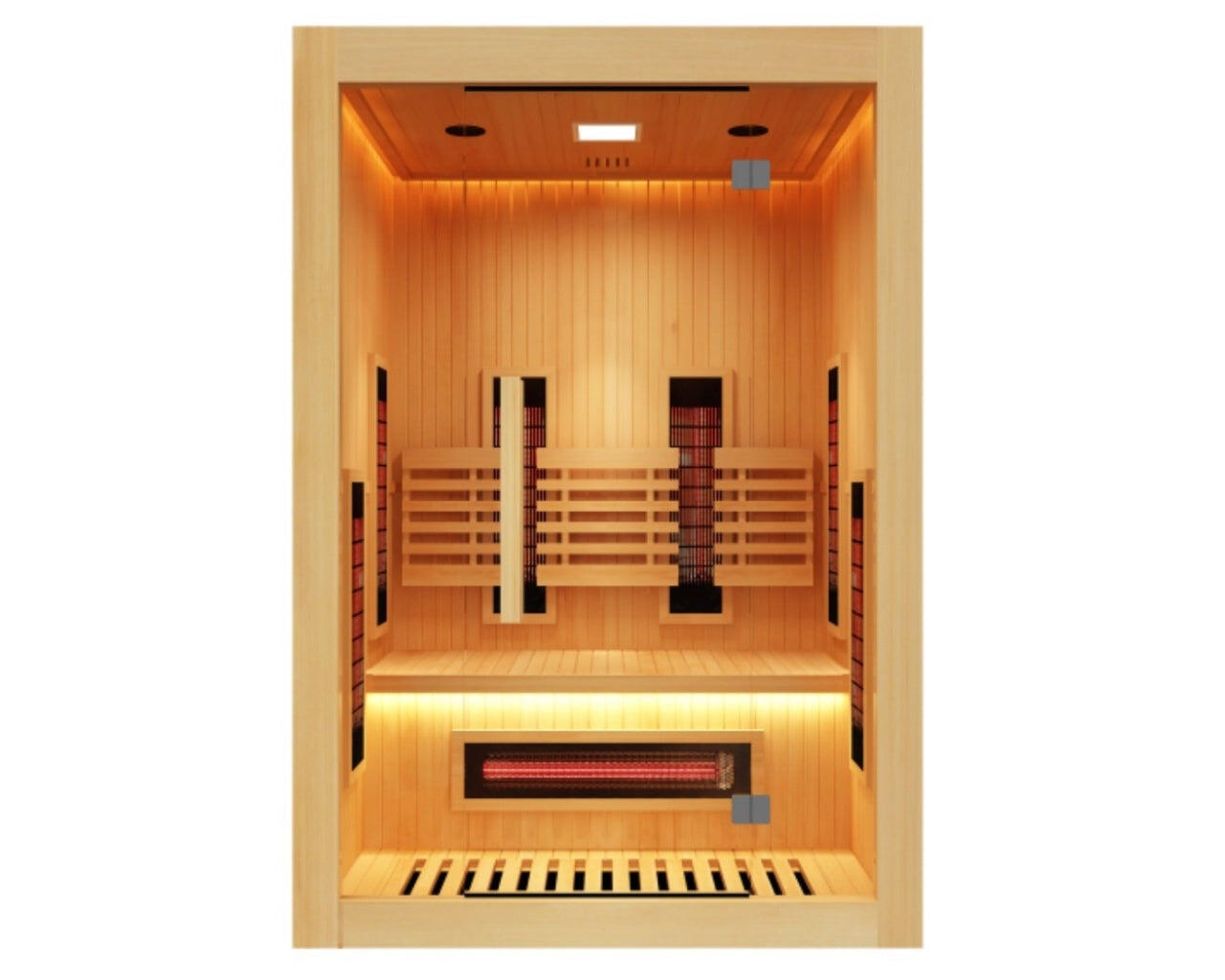 Sauna infravermelhos interior Sense IR 2 lugares cabina panorâmica 2280 W 5/8