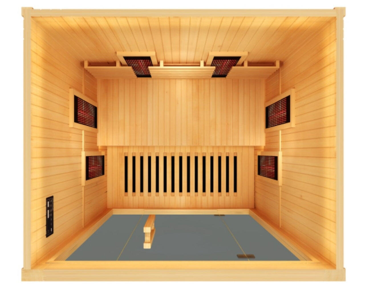 Sauna infravermelhos interior Sense IR 2 lugares cabina panorâmica 2280 W 7/8