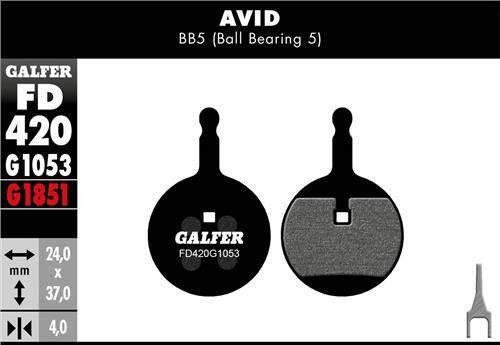Paire de Plaquettes Galfer Semi-métalliques Avid BB5 Standard 2/2