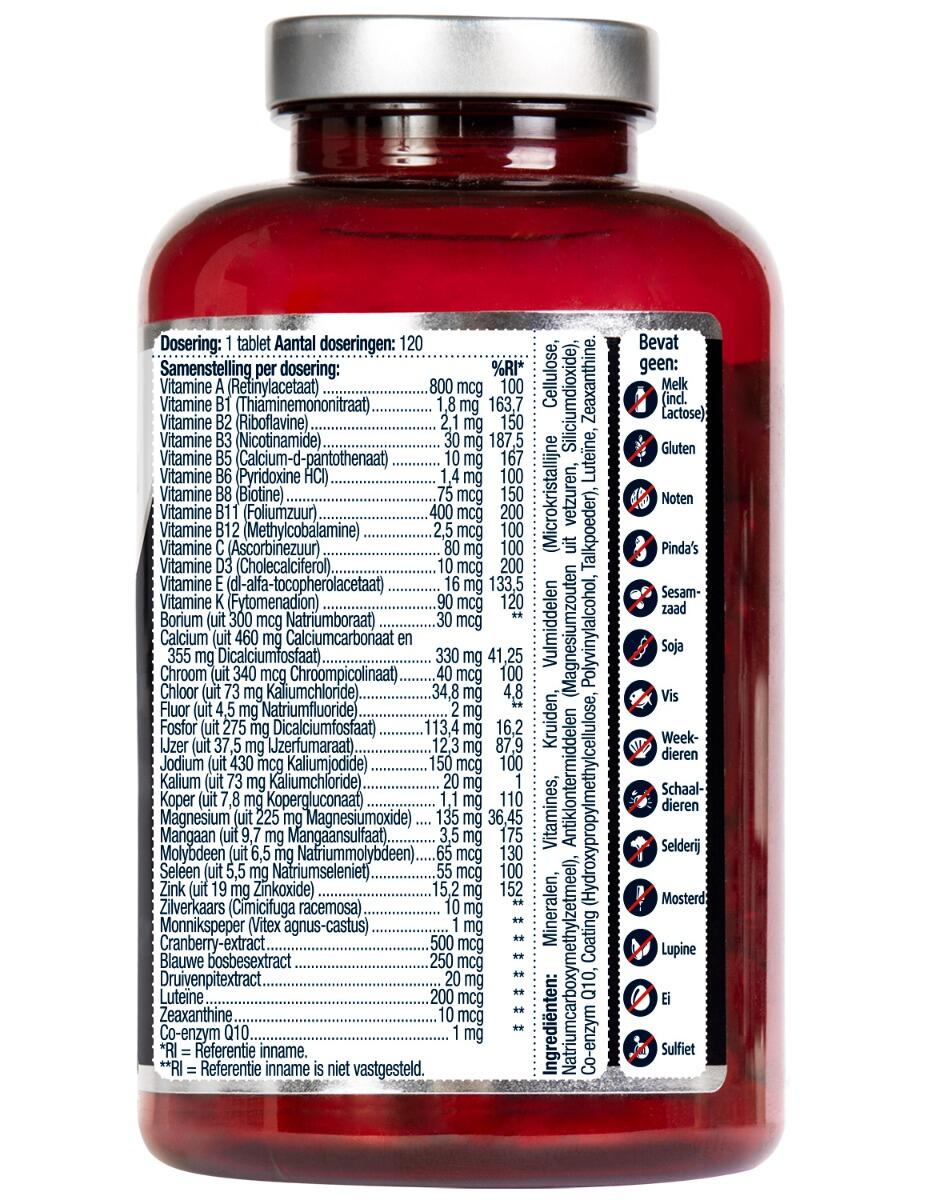 Lucovitaal Multivitamine Vrouw MAXI pot 120 tabletten 2/4