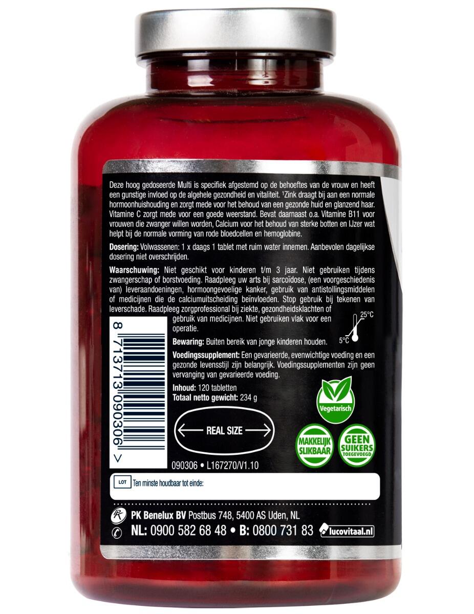Lucovitaal Multivitamine Vrouw MAXI pot 120 tabletten 4/4