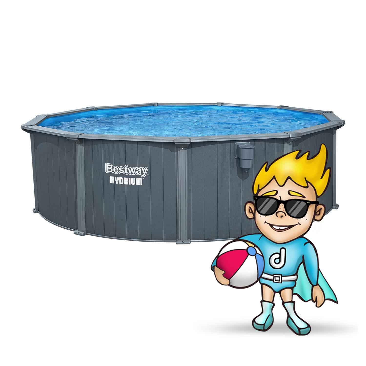 Piscina de aço Bestway Hydrium Ø488 x 132 cm com Filtro de Areia 6.056 l/h 2/7