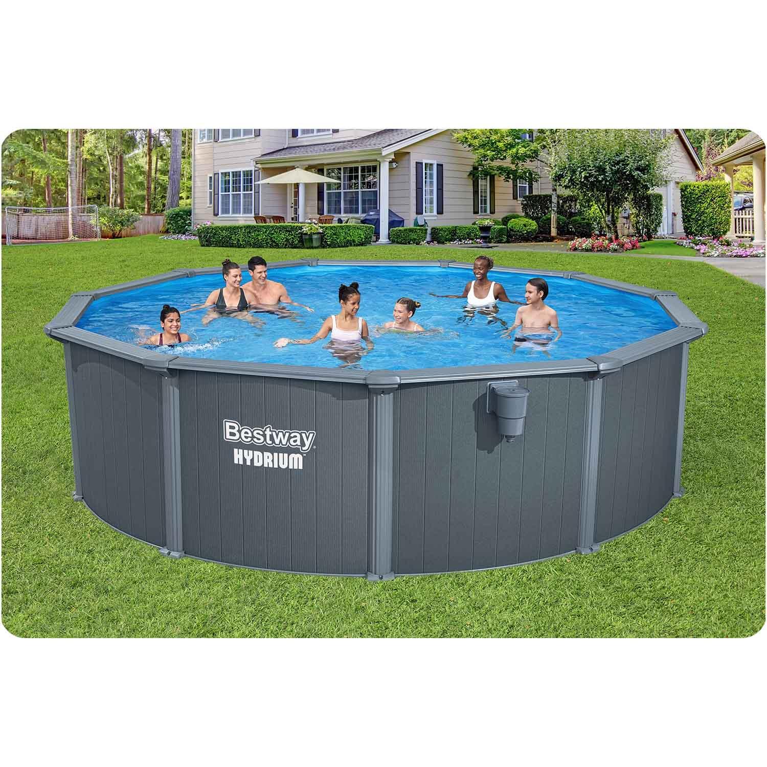 Piscina de aço Bestway Hydrium Ø488 x 132 cm com Filtro de Areia 6.056 l/h 4/7