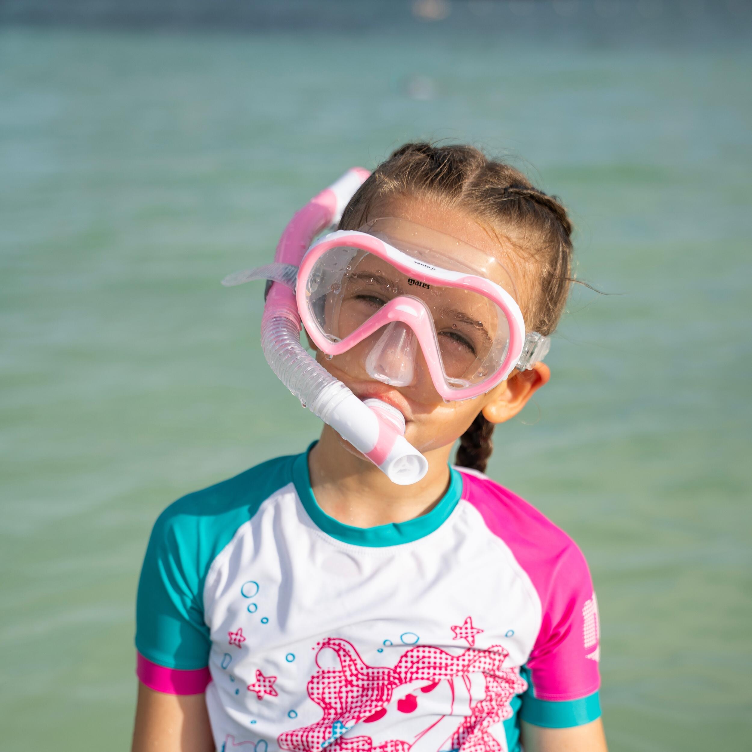 Combo Snorkeling Criança 8-14 anos Vento Jr Dry Máscara Vidro Único Tubo Dry Top 3/3