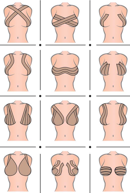 Taśma do kinesiology tapingu REA TAPE BRA, z nasutnikami 4/4