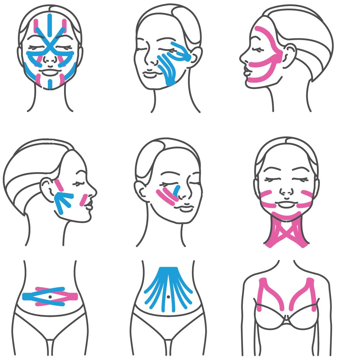 Profesjonalna taśma do kinesiology tapingu marki REA TAPE BEAUTY 3/4