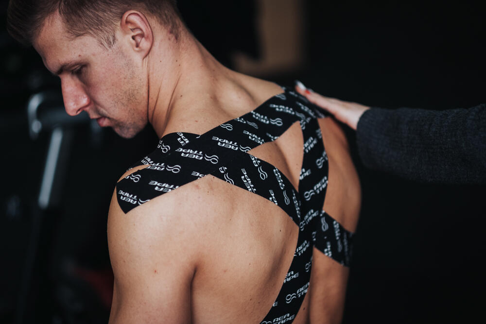Profesjonalna taśma do kinesiology tapingu marki REA TAPE ULTRA STRONG 3/4