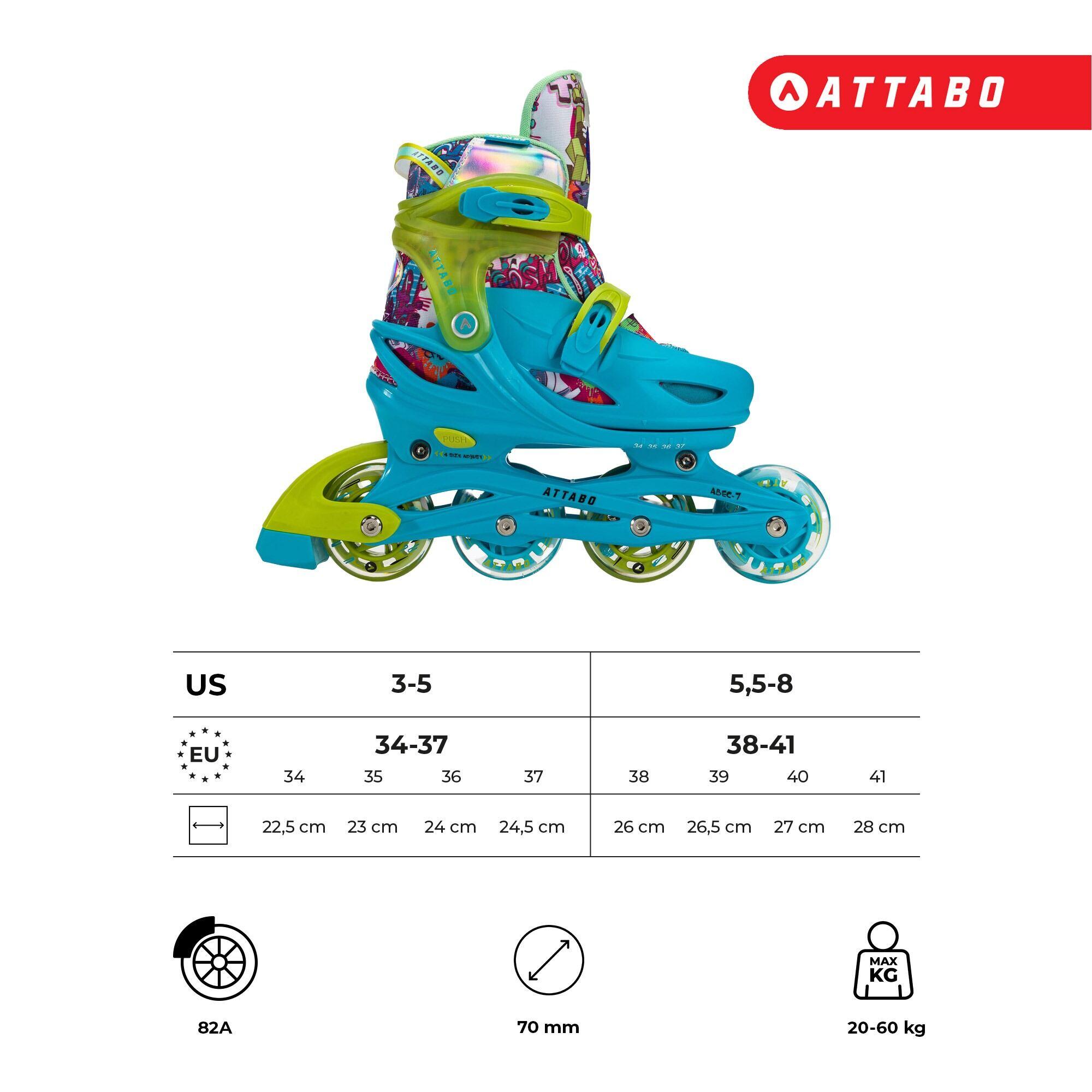 Patins à roulettes enfants ATTABO Turbojet LED 2/7
