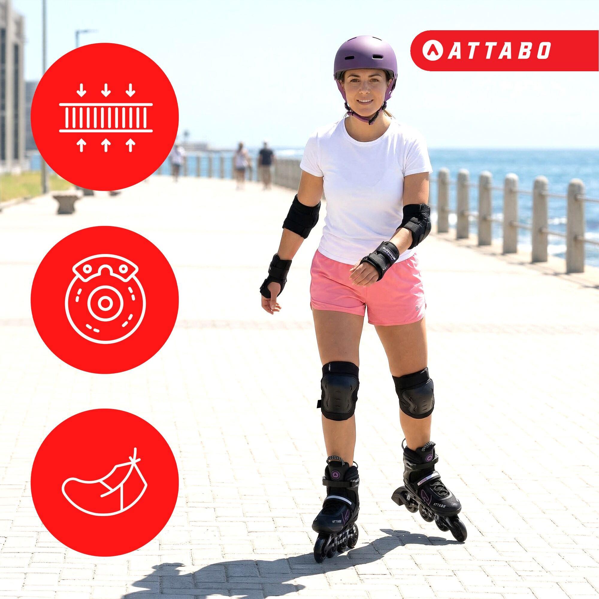 Damen Inlineskates ATTABO Bricker Fitness ABEC-7 RÄDER 80mm ALUMINIUMSCHIENE 3/7
