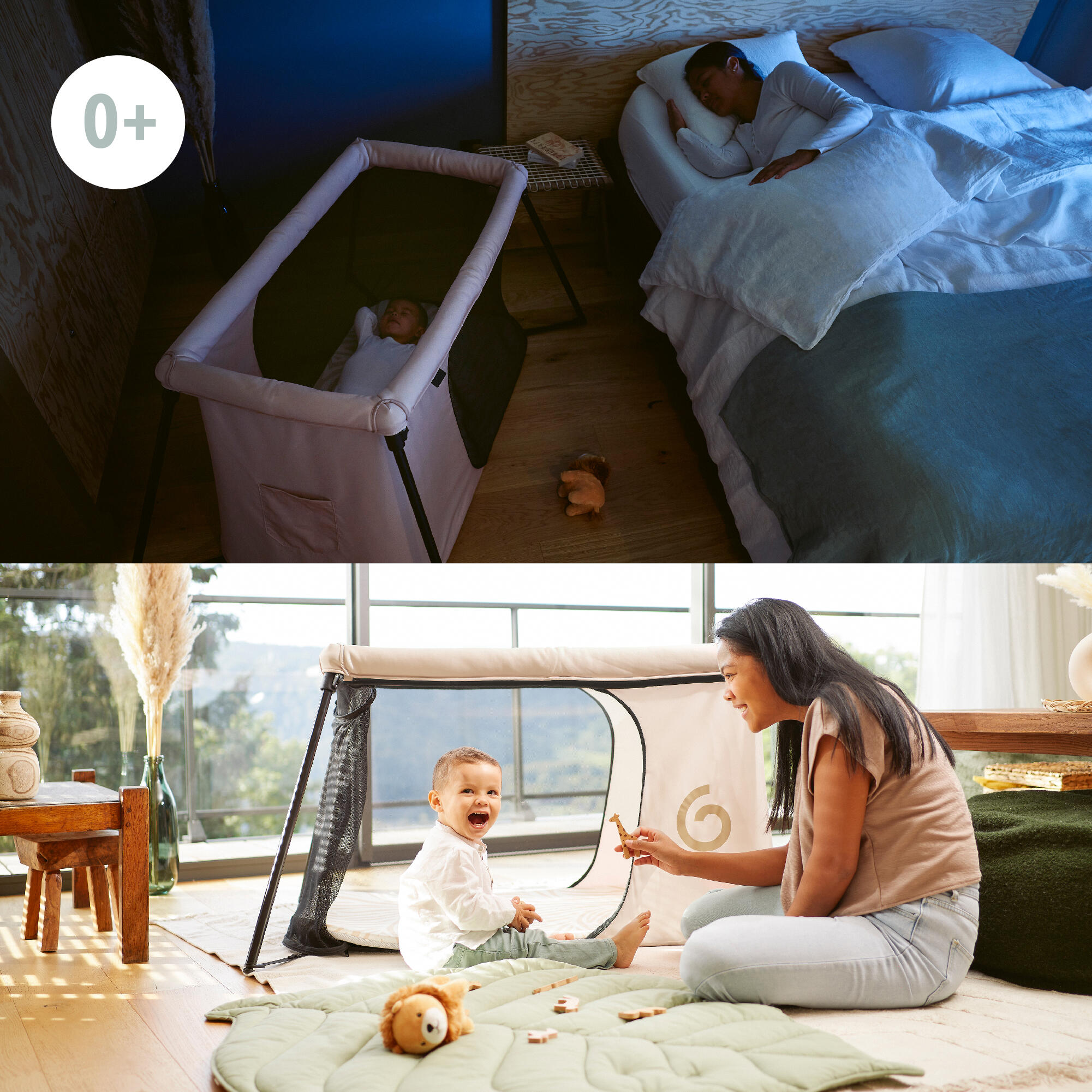 Lettino da viaggio Moov & Sleep ultracompatto e a montaggio rapido - Sabbia 6/7